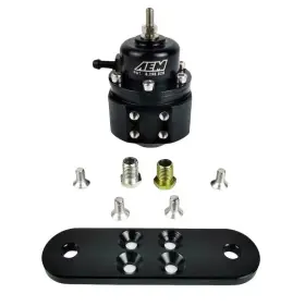 25-302bk Hornetpt Aem Universal Adjustable Black Fuel Pressure Regulator 20-150 Psi 25-302bk Hornetpt Aem Universal Adjustable Black Fuel Pressure Regulator 20-150 Psi