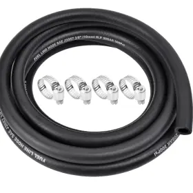 Hswc-terminal 716841561449 3/8 Inch Id Fuel Line Hose - 10ft Marine Grade With Black