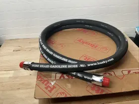 Husky Cp12wb09 Wirebraid Gasoline Hose Made In Usa 3/4 Inch 108 X 0.75 Inches Black
