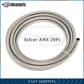Im10925601s Imcarparts An6 20 Feet Fuel Nylon Braided And Stainless Steel Wires Oil Gas Line Hose