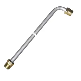 E381090 Inline Tube 3/8 Inch Fuel Line 10 Oe Zinc Steel 90 Degree Bend Flared 5/8-18 Nuts Sae