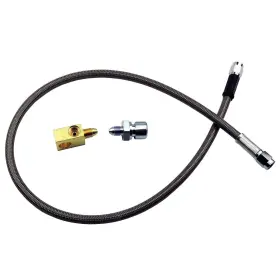 Inl31134 Inline Tube Stainless Steel Braided Rear Brake Hose 1/4 With 3/16 Tee -3an 3an 27 Inch Long