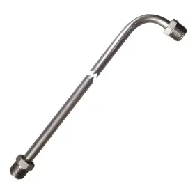S384090 Inline Tube 3/8 Inch Fuel Line 40 Stainless Steel 90 Degree Bend Flared 5/8-18 Nuts