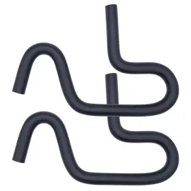 Zy050 Jadsorbobi 2 Pack 1/2 Inch U-cut Molded Curved Rubber Fuel Line Hose Elbow Black