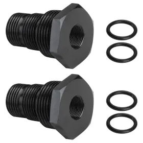 Ofa001 Jawfait 2 Pcs Oil Filter Adapter Lightweight 1/2-28 Thread Aluminum Fe