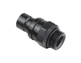 32108 Jiffy-tite Motorsports Q/r #8 Male O-ring Boss Plug Valved Black 32108 Jiffy-tite Motorsports Q/r #8 Male O-ring Boss Plug Valved Black