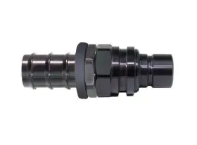 52512p Jiffy-tite Motorsports Q/r #12 Male Push Lock Plug Valved Black