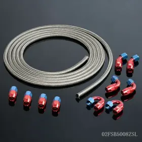 Jijia011929 Jijiamotor13 Stainless Steel Braided Oil Fuel Hose Line Pipe Kit 5 Meters New Fit For An8 8an