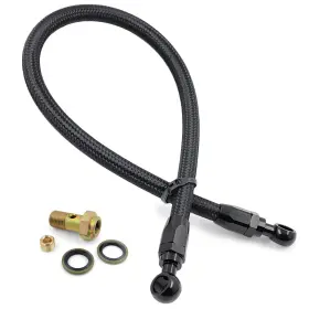 K-motor Performance 426882960264 Braided Fuel Line Kit - Compatible With Honda Civic Crx Accord Prelude Comp