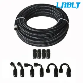 Om155340oc Lablt 20ft Braided Fuel Hose Line And 4an Swivel End Fitting Kit Black Om155340oc Lablt 20ft Braided Fuel Hose Line And 4an Swivel End Fitting Kit Black