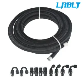Om186606oc Lablt 6an Nylon E85 Ptfe Fuel Line 20ft 10 Fittings Hose Kit Black Om186606oc Lablt 6an Nylon E85 Ptfe Fuel Line 20ft 10 Fittings Hose Kit Black
