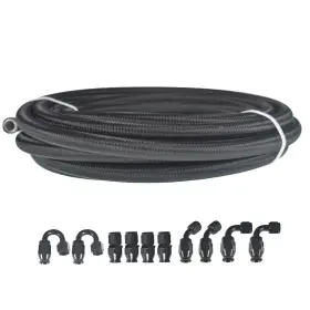 Bck8107k Labwork 20ft 10 Fittings Hose Kit E85 Black 8an Nylon Ptfe Fuel Line High Quality Bck8107k Labwork 20ft 10 Fittings Hose Kit E85 Black 8an Nylon Ptfe Fuel Line High Quality