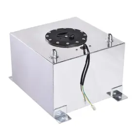 Ab-331209-8842 Leadzm 5 Gallon Aluminum Polished Alloy Fuel Cell Tank And Level Sender Silver