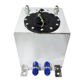 Ab-331209-8844 Leadzm 2.5 Gallon Aluminum Polished Racing Drift Fuel Cell Tank Level Sender Silver