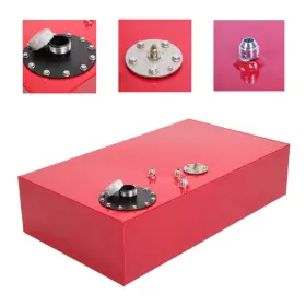 Ap-331209-1722 Leadzm 17 Gallon Top-feed Alrace Drift Fuel Cell Tank Level Sender Caps Red