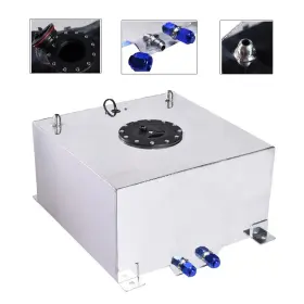 Ap-331209-8838 Leadzm New 10 Gallon Polished Aluminum Race Drift Fuel Cell Tank And Level Sender