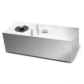 Eb-331209-12222 Leadzm 15 Gallon Top-feed Racing Drift Polished Fuel Cell Tank With Level Sender Unit