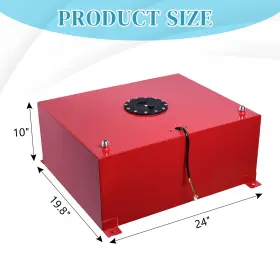 Eb-331209-8832 Leadzm 20 Gallon/80l Universal Aluminum Fuel Cell Tank With Level Sender Sending