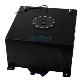 Et-331209-8839 Leadzm 10 Gallon/40l Oil Box Aluminum Race Drift Fuel Cell Tank Level Sender Black