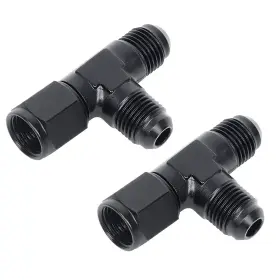 Lk-3tc-an6 Lencool Racing 6an Flare Male Tee Fitting Adapter With An6 Female Swivel On Run Aluminum 2pcs
