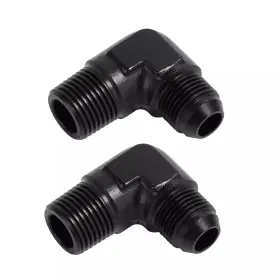 Lk-an10-3 Lencool Racing Lk-an10-3/4npt90 10an Male To 3/4ftft Npt Fitting Coupler 90 Degree Union Coupling Aluminum 2pcs
