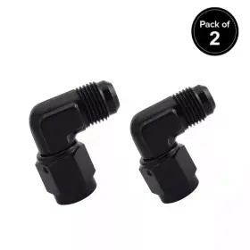 Lk-fan8-man8 Lencool Racing 8an Female To Male Swivel Hose Fitting 90 Degree Adapter Aluminium 2pcs