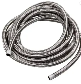 Lk-hf-8an20s Lencool Racing 8an An8 Fuel Line Hose Braided Nylon Stainless Steel Oil Gas Cpe 20ft Silver