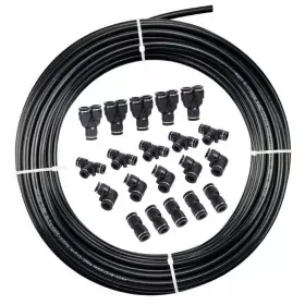Lk-nal-30m-20 Lencool Racing Air Brake Line Push To Connect Fittings Nylon Ride Hose 3/8 Inch Od 30m Black