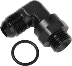 Lk-orb-10an90 Lencool Racing 10an Male To Orb Swivel Adapter Fitting 90 Degree Aluminum Black
