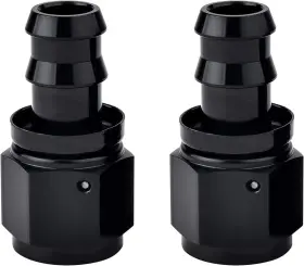 Lk-plhf-0 Lencool Racing An8 8an Push Lock Hose End Fitting Fuel Line Adaptor Straight Aluminum Black 2pcs