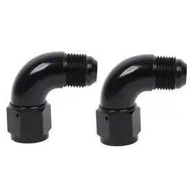 Lk-fan6-man6-w90 Lencoolracing 6an Male To Female Swivel Adapter 90 Degree Full Flow Fitting Coupler 2pcs