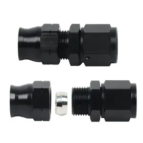 Lk-ptfe6an-5 Lencoolracing Lk-ptfe6an-5/16 6an An6 Female Flare To 5/16 Inch Compression Hardline Fitting Aluminum Black 2pcs