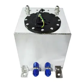 Ms-331209-8844 Likedeal 2.5 Gallon Aluminum Fuel Cell Tank Racing Drift Polished With Level Sender