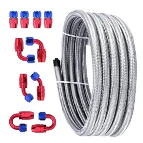 Liwentop 744299340767 6an Fuel Line Kit 20ft 3/8 Braided Cpe Nylon Stainless Steel With Liwentop 744299340767 6an Fuel Line Kit 20ft 3/8 Braided Cpe Nylon Stainless Steel With