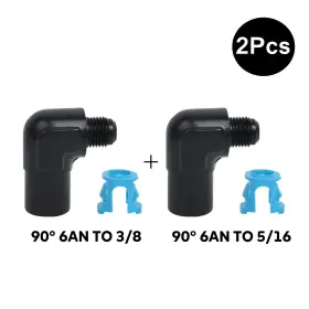 An6-38516-zh Lokocar Lk-90 6an Male To 3/8 Inch And 5/16 Quick-disconnect Female 90 Efi Fuel Rail Fitting An6-38516-zh Lokocar Lk-90 6an Male To 3/8 Inch And 5/16 Quick-disconnect Female 90 Efi Fuel Rail Fitting