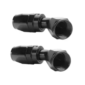 Lk-an4-f45 Lokocar 4an 45 Degree Hose End Fitting Swivel For Cpe Braided Black 2pcs