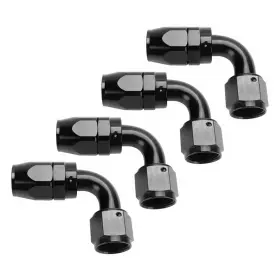 Lk-an4-f90 Lokocar 4an Swivel Hose End Fitting Adaptor 90 Degree Fits Cpe Fuel Line Aluminum 4pcs