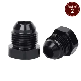 Lk-bpf-10an Lokocar Male Flare Blanking Plug Fittings End 10an Adapter Hex Aluminum Alloy Black 2pcs