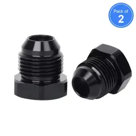 Lk-bpf-6an Lokocar Male Flare Blanking Plug Fittings End 6an Adapter Hex Aluminum Alloy Black 2pcs