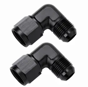 Lk-fan12-man12 Lokocar 12an Female To Male Swivel Coupler Union 90 Fittings Adapter Aluminum 2pcs