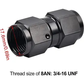 Lk-fan6-an60 Lokocar 6an 8an 10an Female Straight Swivel Coupler Union Fitting Adapter Aluminum 2/4pc