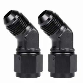 Lk-fan8-45 Lokocar 8an Female To Male Swivel Coupler Union 45 Fittings Adapter Aluminum 2pcs Lk-fan8-45 Lokocar 8an Female To Male Swivel Coupler Union 45 Fittings Adapter Aluminum 2pcs