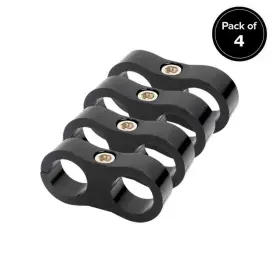 Lk-hsc-an10 Lokocar Braided Hose Separator Clamp 10an Fittings Adapter Bracket Black 4pcs