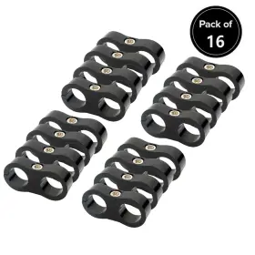 Lk-hsc-an6 Lokocar An6 Braided Hose Separator Clamp Fitting Adapter 6an Bracket Black 16pcs