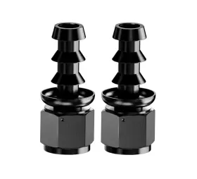 Lk-plhf-0 Lokocar An10 10an Straight Push Lock Hose Fitting Black End For 5/8inch Rubber Fuel Line 2pcs