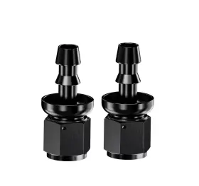 Lk-plhf-0 Lokocar An4 4an Straight Push Lock Hose Fitting Black End Fits 1/4inch Rubber Fuel Line 2pcs