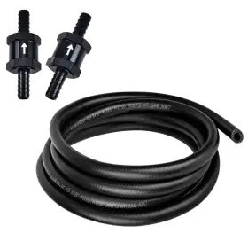 Lk-rfh-3 Lokocar Lk-rfh-3/810ft Lk-fcv-10mm 3/8ftft 10mm Fuel Line Hose Rubber 10ft With One Way Check Valve Black 2pcs