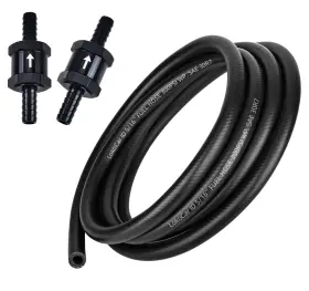 Lk-rfh-5 Lokocar Lk-rfh-5/1610ft Lk-fcv-8mm 5/16inch 8mm Fuel Line Hose Rubber 10ft With One Way Check Valve Black 2pcs
