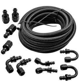 32pnsi Maxpeedingrods An6 -6an Fitting Steel Nylon Braided Oil Fuel Line Swivel Hose End 20ft Safe