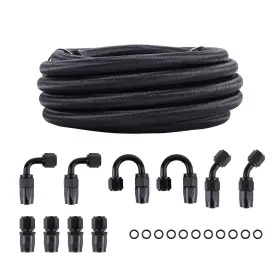 3lgp1b Maxpeedingrods An6 6an An-6 Nylon Braided Gas Oil Fuel Line Hose End Adaptor Kit 20feet New